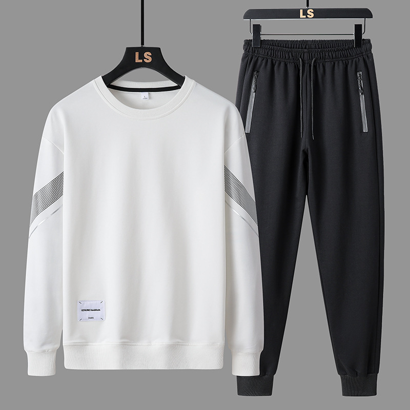 Men's Casual 2-Piece Sportswea - Streetwear Zipper avaliação e preço
