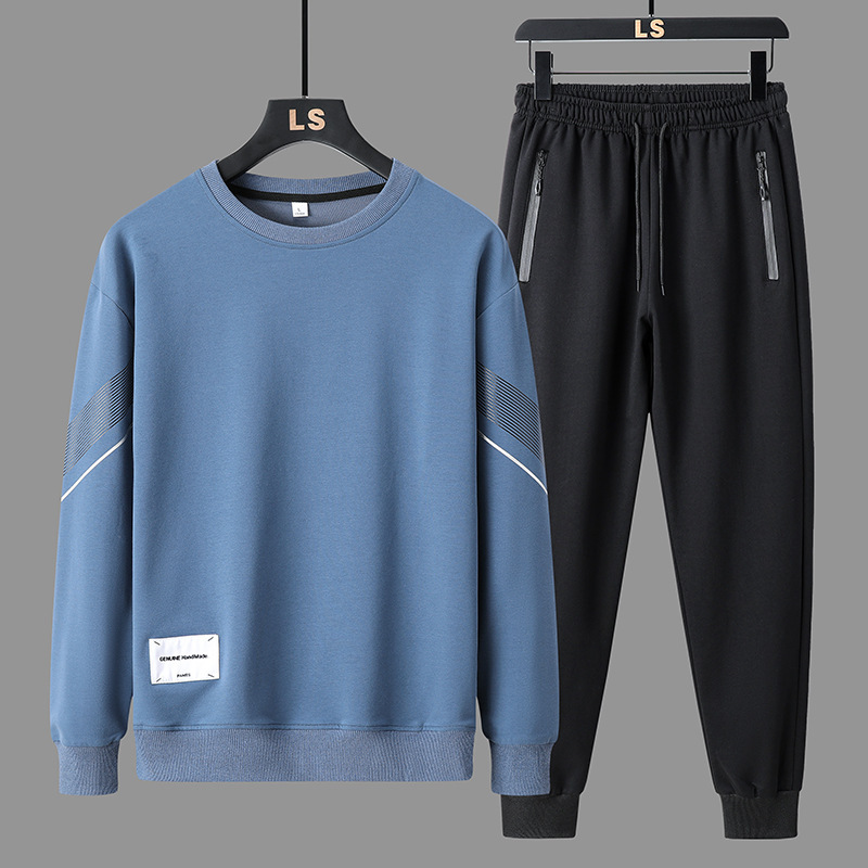 Men's Casual 2-Piece Sportswea - Streetwear Zipper avaliação e preço