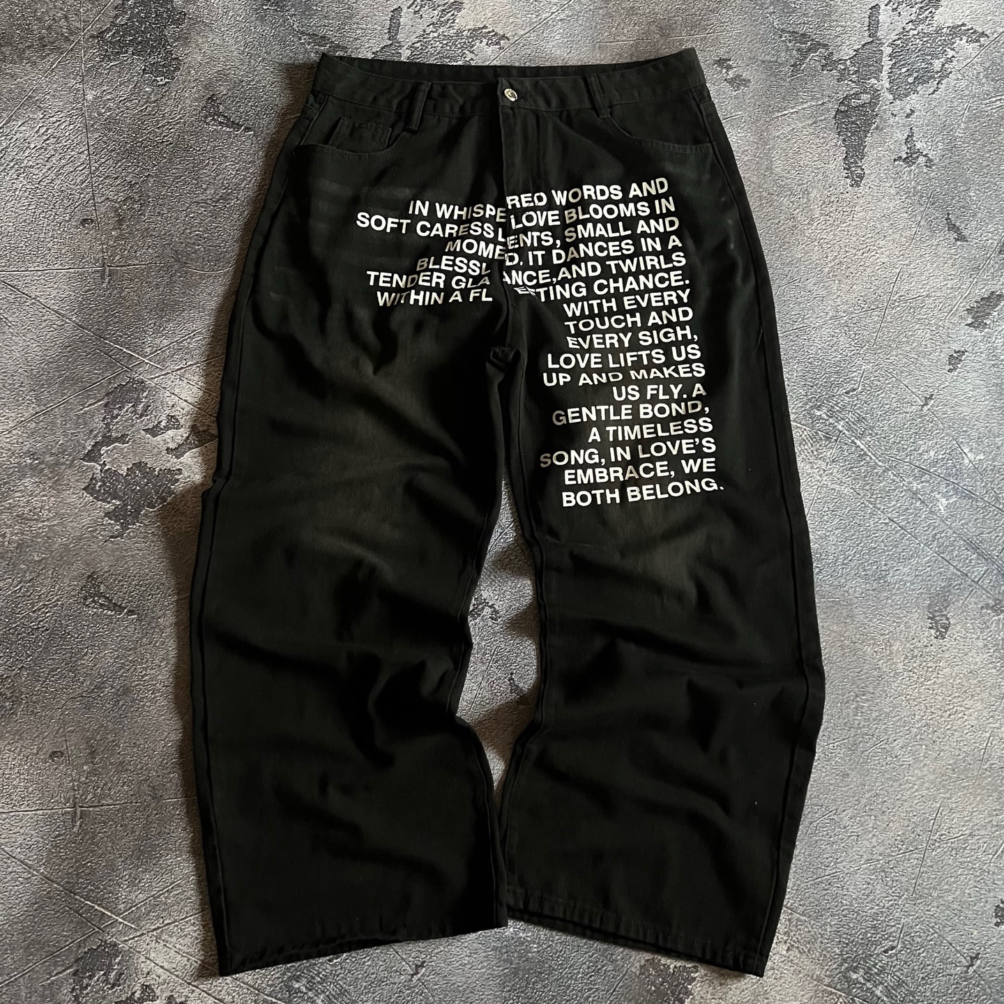 American Pattern Letter Jeans  - Streetwear Zipper avaliação e preço