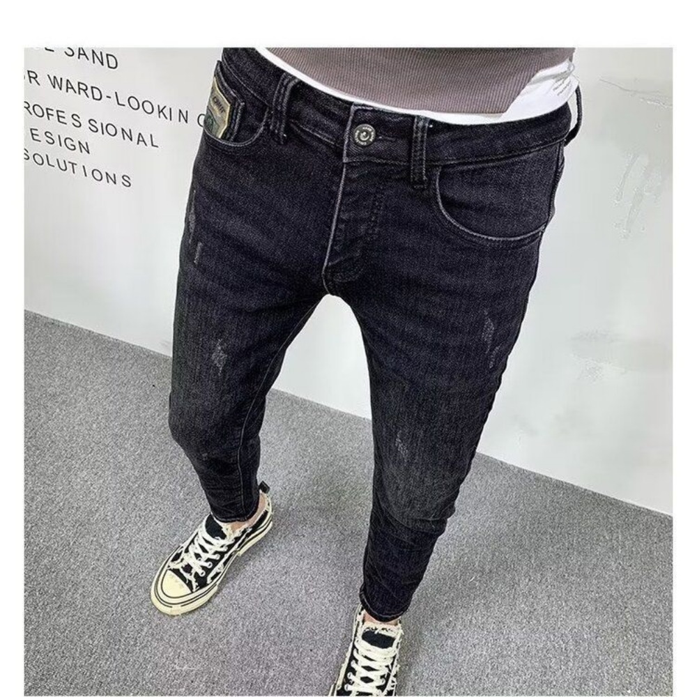 New Fashion Spring Autumn Men' - Streetwear Brand Jeans avaliação e preço