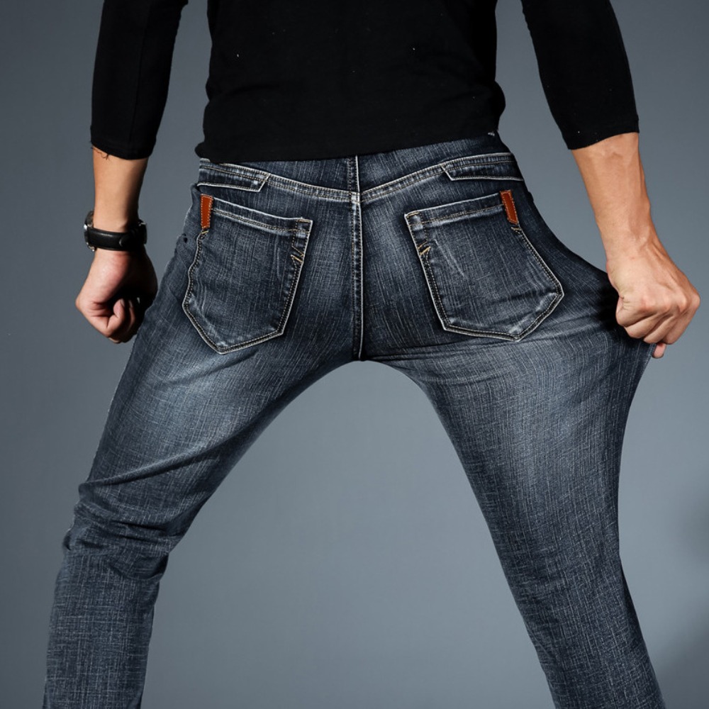 Fashion Minimalist Stretch Jea - Streetwear Brand Jeans avaliação e preço