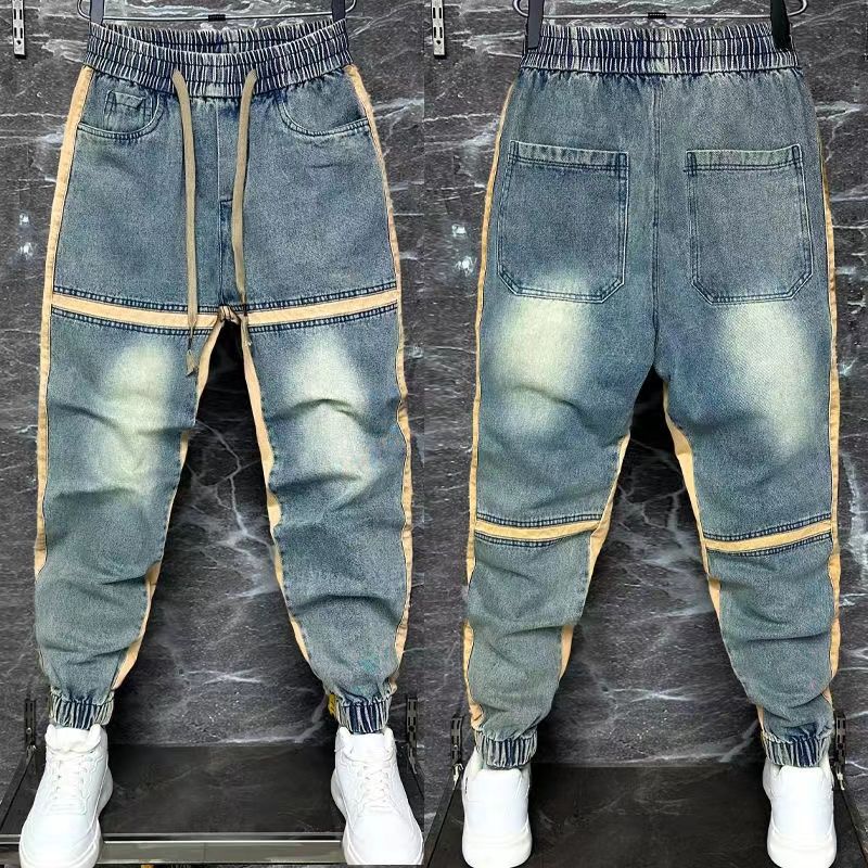 2024 New Harem Pants Spliced C - Streetwear Brand Jeans avaliação e preço