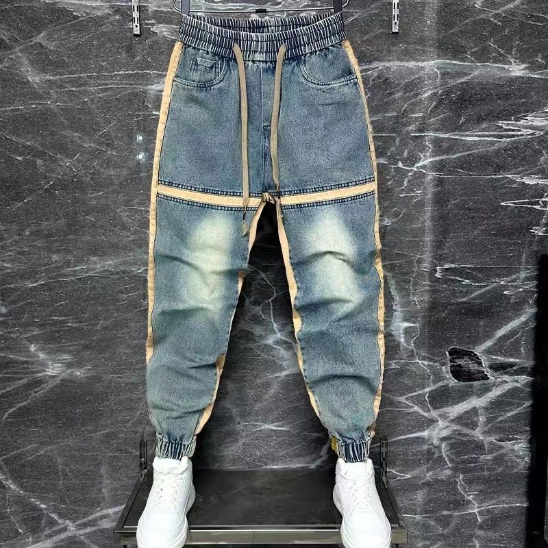 2024 New Harem Pants Spliced C - Streetwear Brand Jeans avaliação e preço
