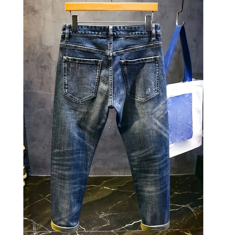 Retro Spliced ​​jeans Men's Tr - Streetwear Brand Book avaliação e preço