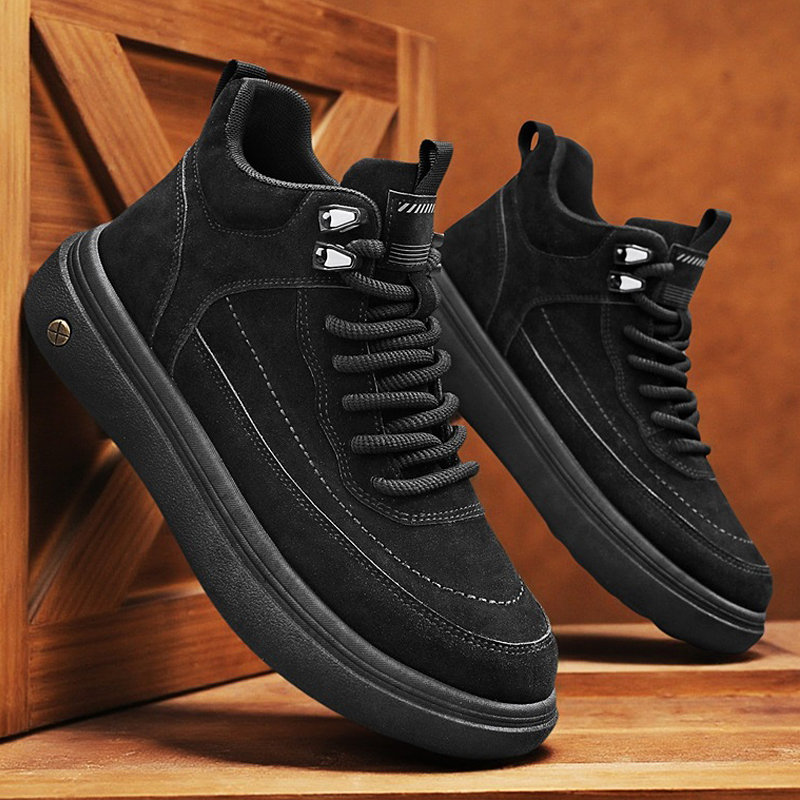Mens Oxford Boots Casual High  - Streetwear Zipper avaliação e preço
