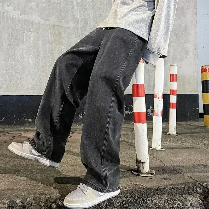 New Streetwear Loose Jeans Men - Streetwear Brand Jeans avaliação e preço