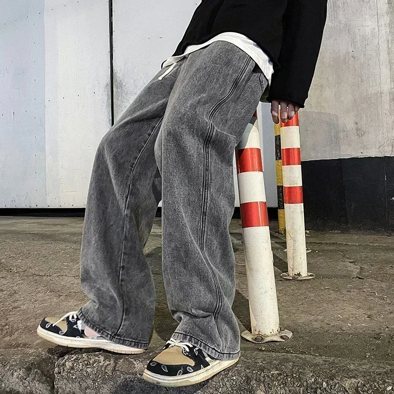 New Streetwear Loose Jeans Men - Streetwear Brand Jeans avaliação e preço