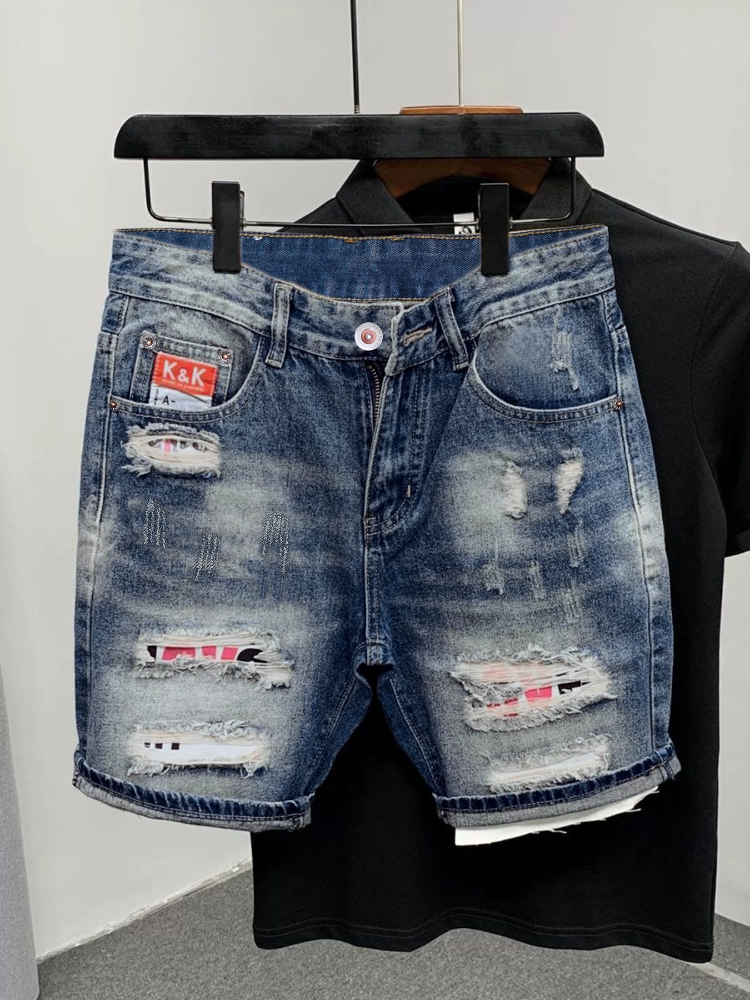 2026 Summer Ripped Straight Me - Streetwear Brand Jeans avaliação e preço