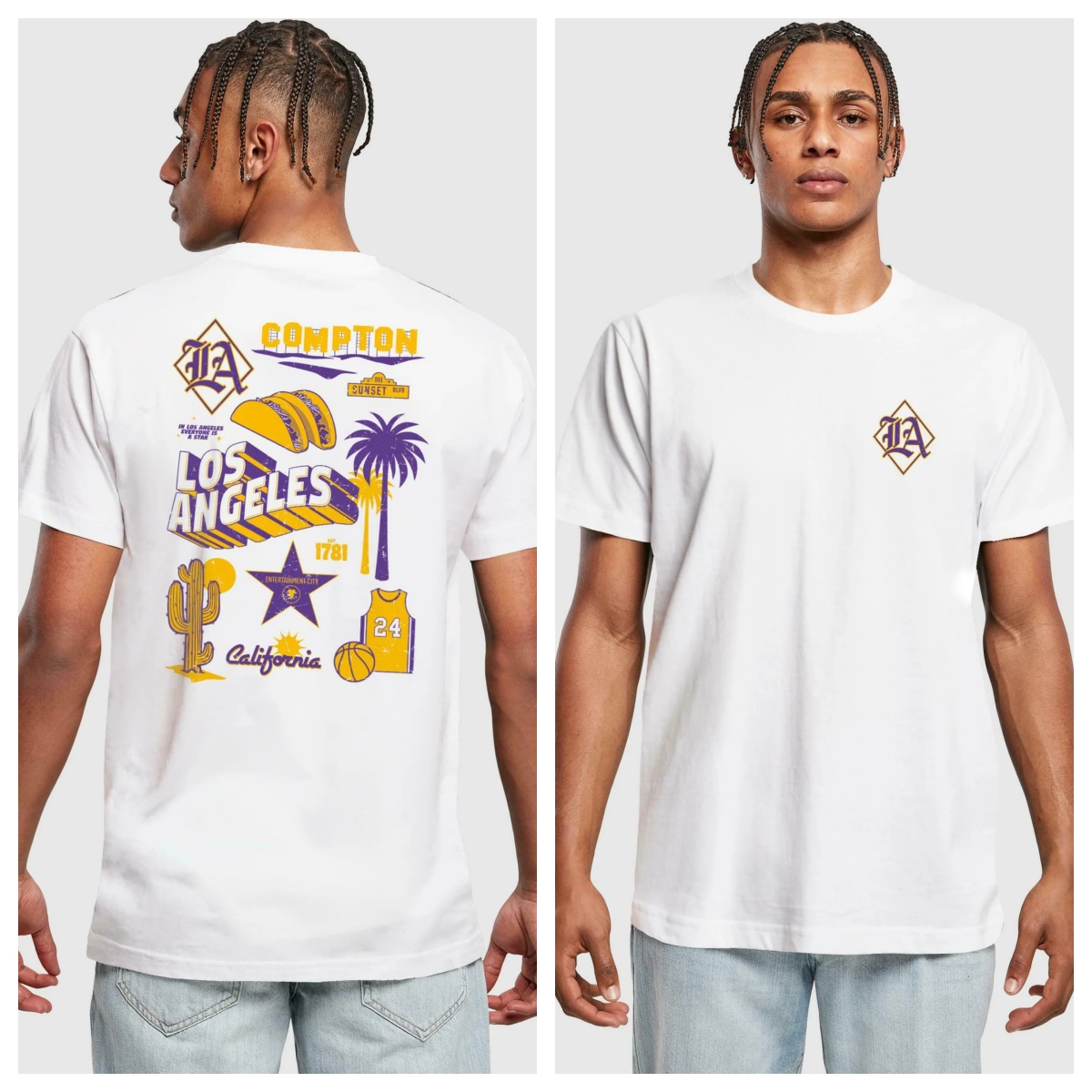 LA CITY Trendy Art Brand T-Shi - Streetwear Brand La avaliação e preço