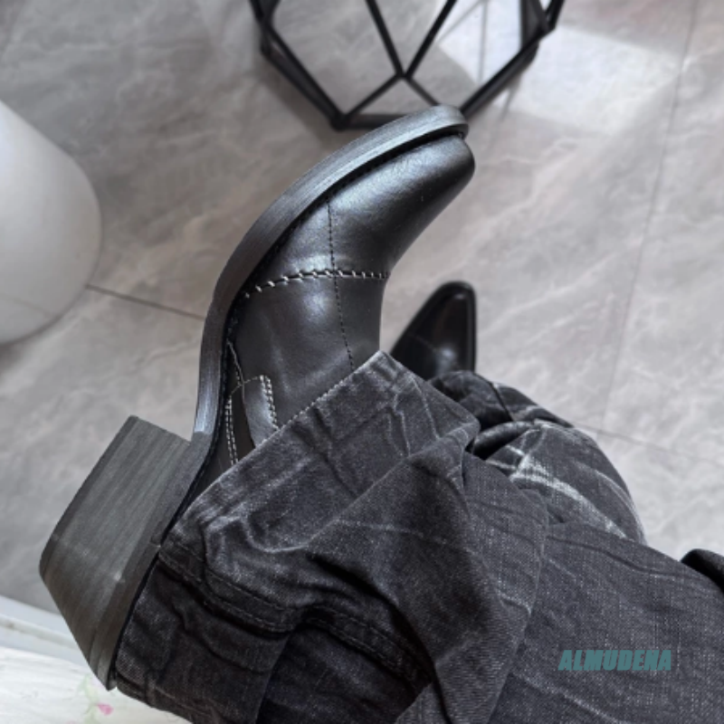 Street Style Black Leather Ank - Streetwear Zipper avaliação e preço