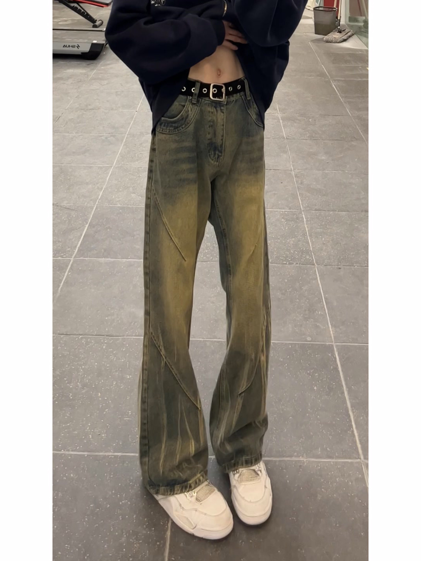 Washed Tie Dye Flared Men's Je - Streetwear Brand Jeans avaliação e preço