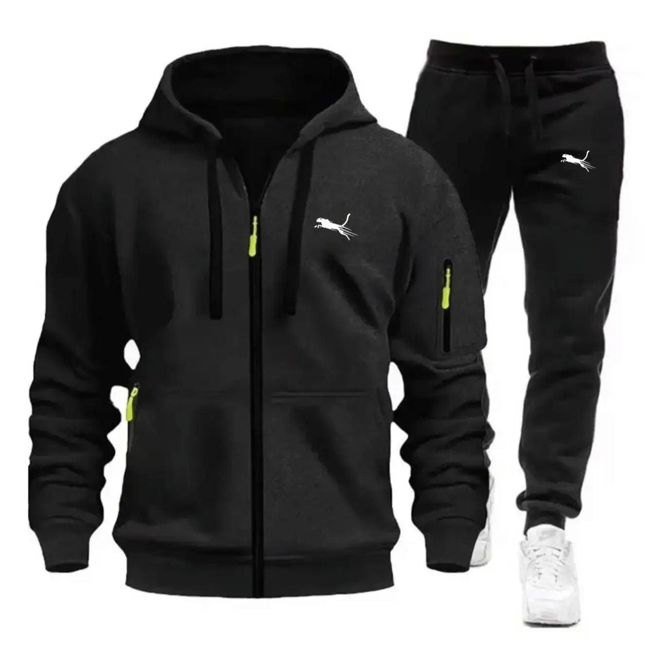 Men Casual Sweatshirt Suit Dai - Streetwear Zipper avaliação e preço