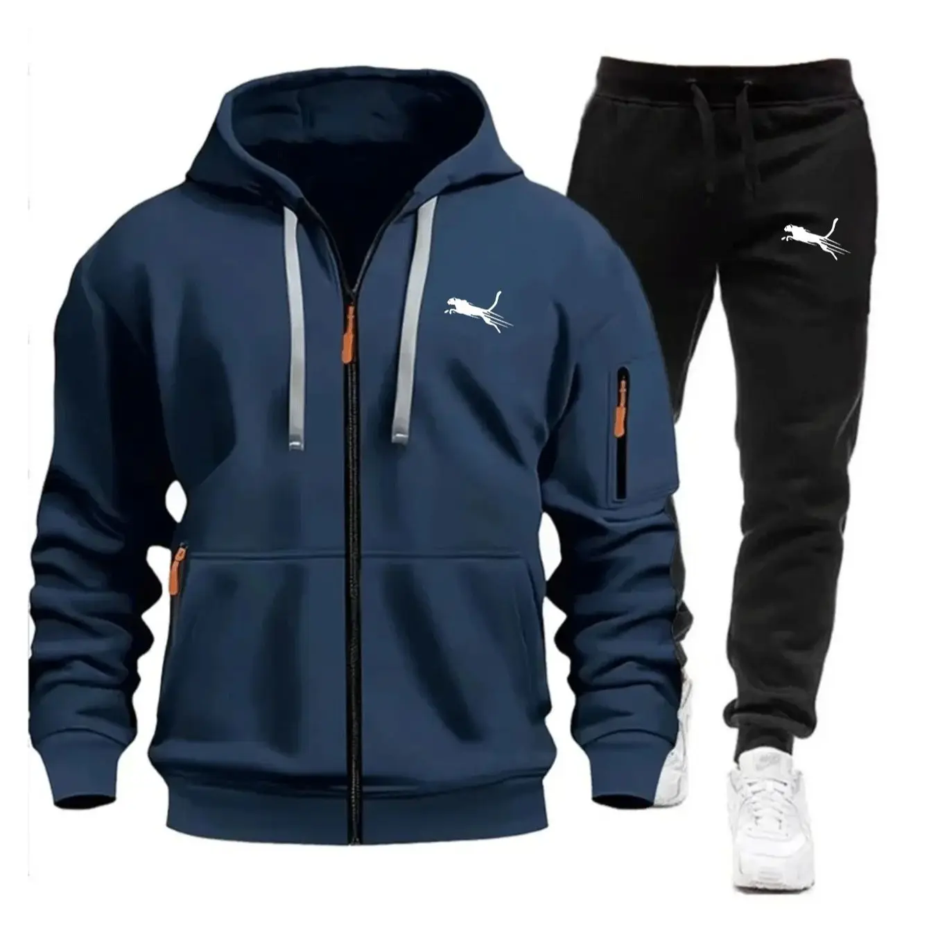 Men Casual Sweatshirt Suit Dai - Streetwear Zipper avaliação e preço
