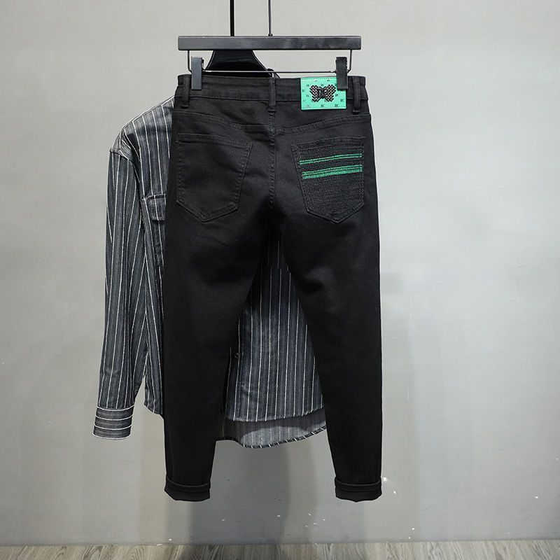 Luxury Brand Men Jeans Men's B - Streetwear Brand Jeans avaliação e preço
