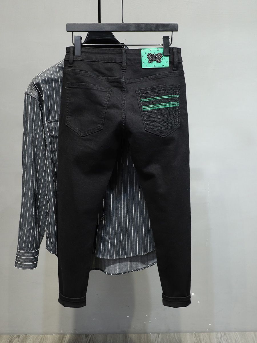 Luxury Brand Men Jeans Men's B - Streetwear Brand Jeans avaliação e preço