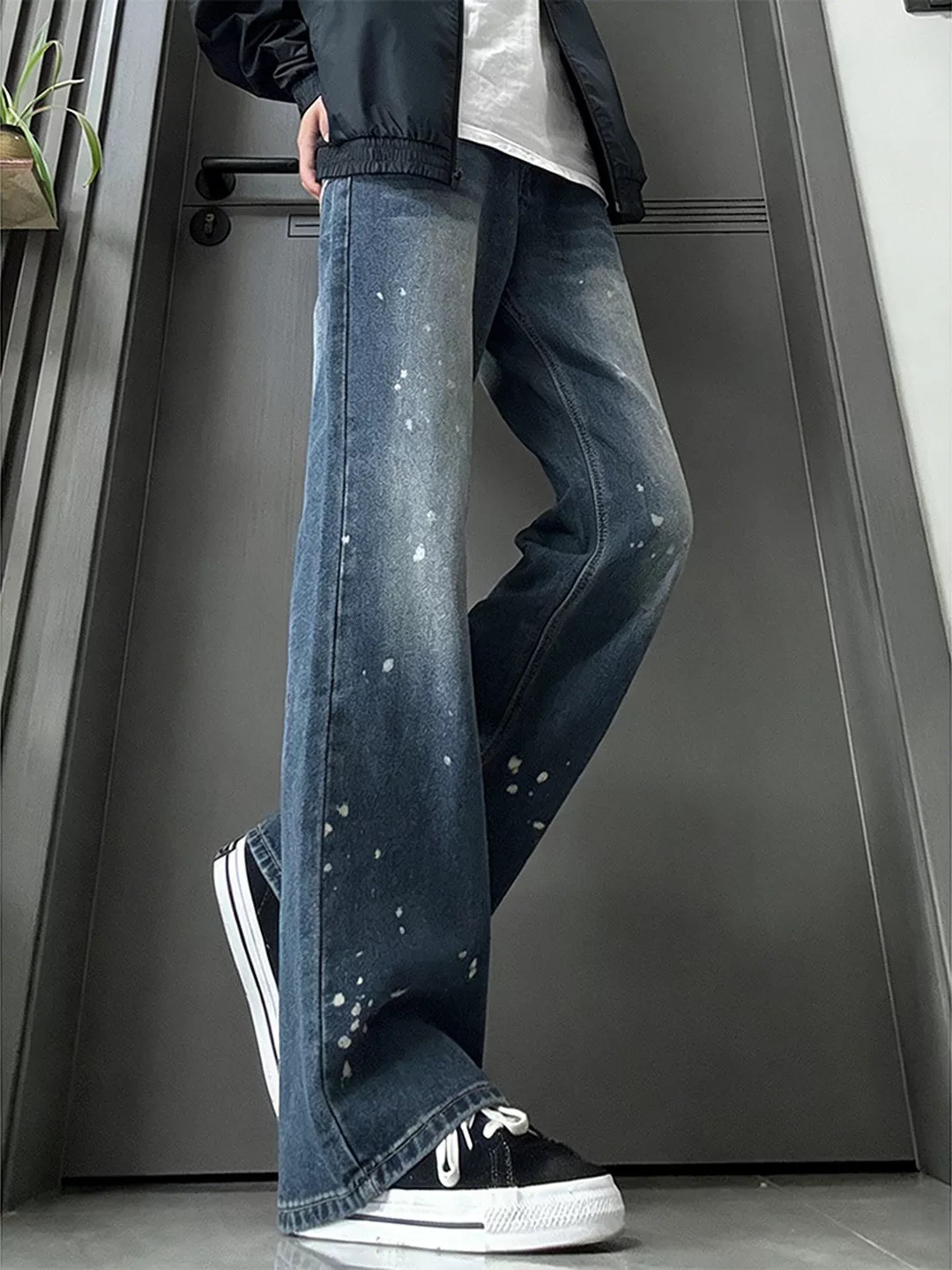 Men's Straight Leg Jeans Fall  - Streetwear Brand Jeans avaliação e preço