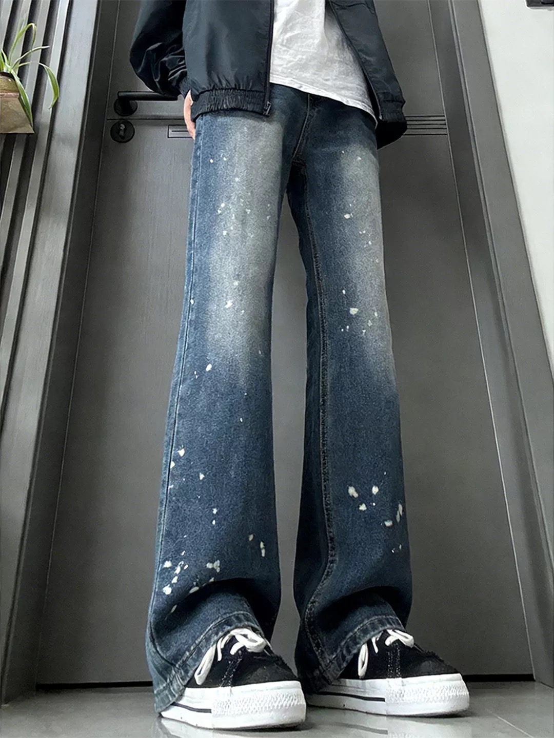 Men's Straight Leg Jeans Fall  - Streetwear Brand Jeans avaliação e preço