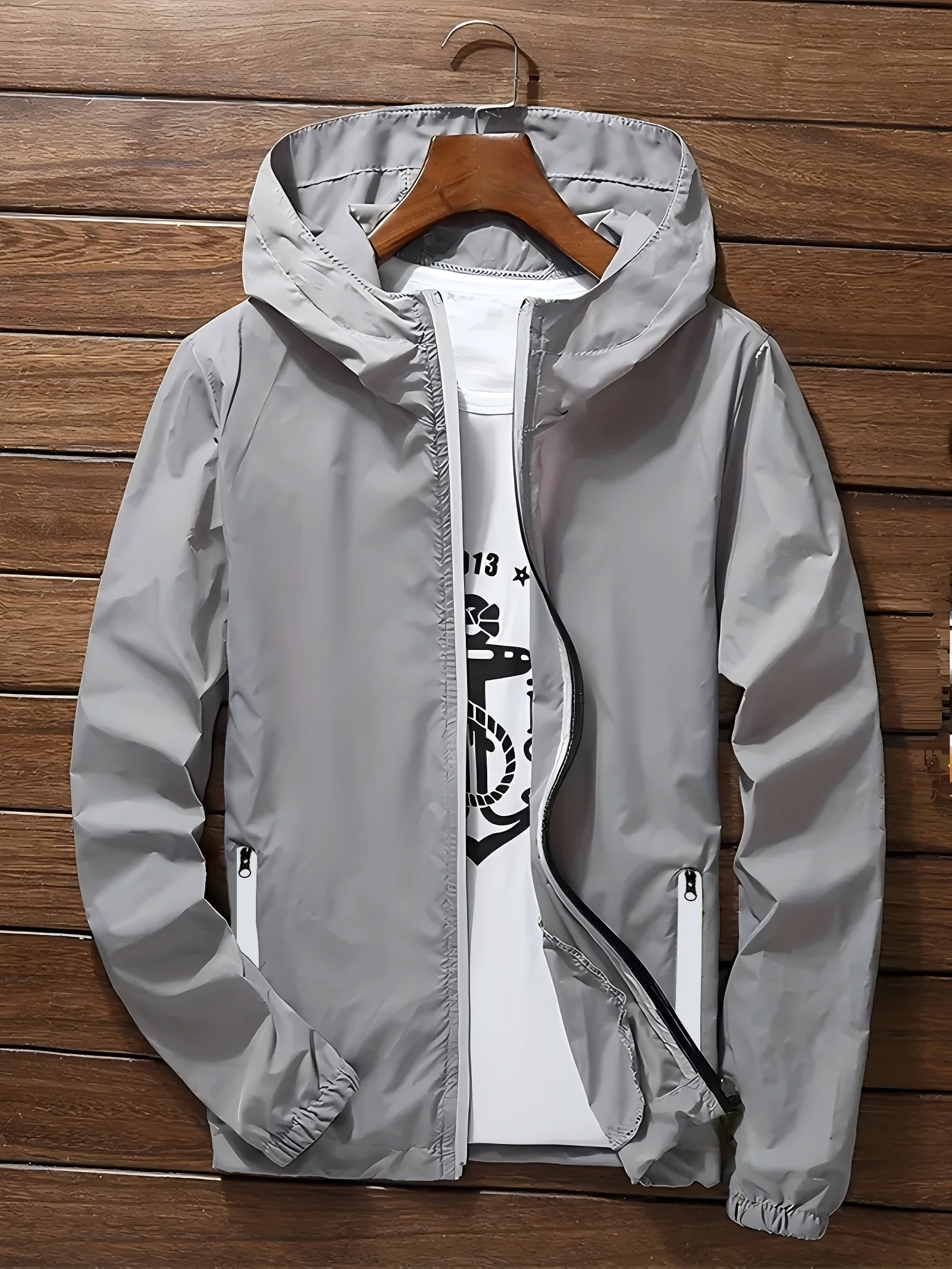 Men's Premium Lightweight Hood - Streetwear Zipper avaliação e preço