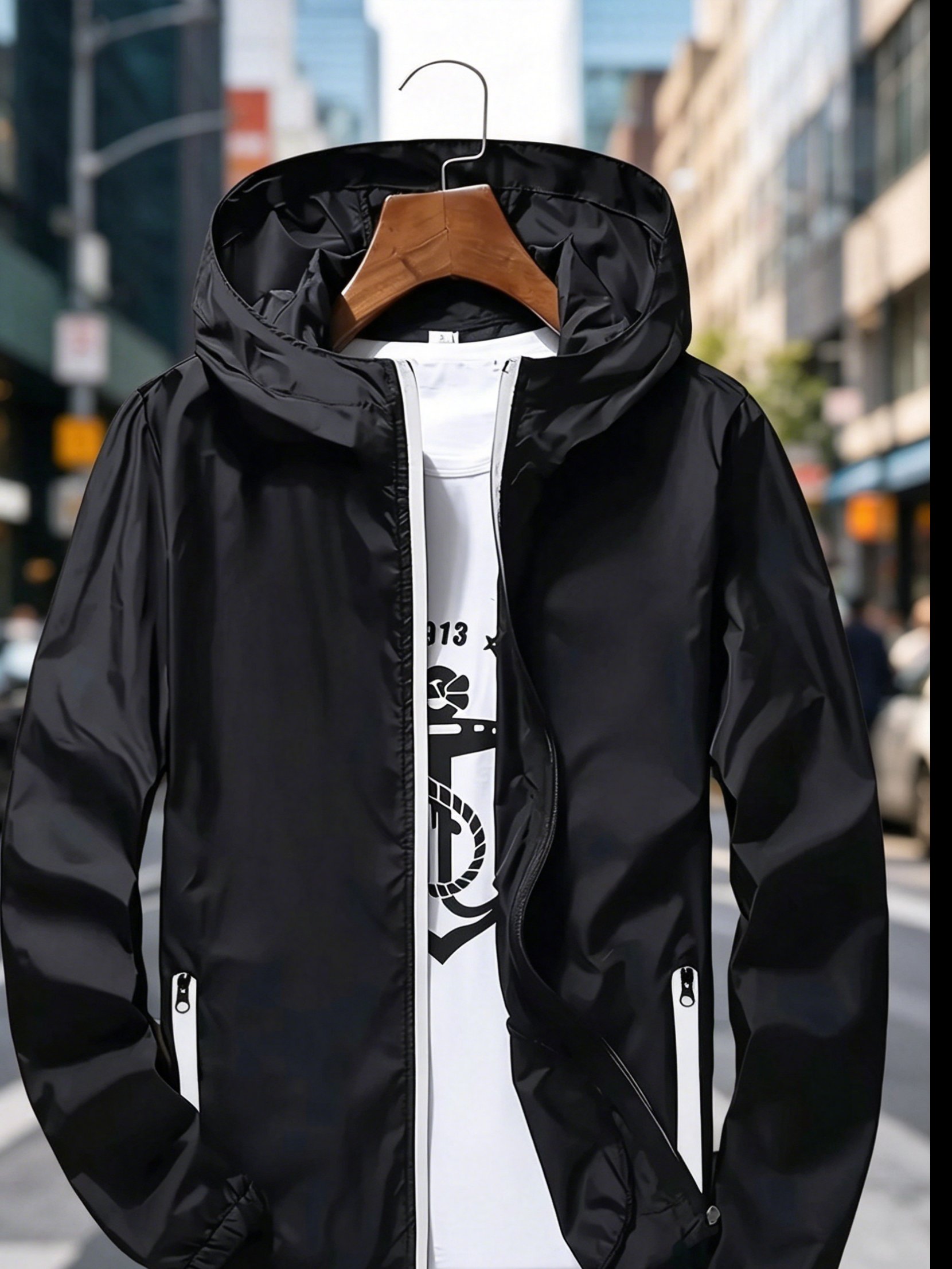 Men's Premium Lightweight Hood - Streetwear Zipper avaliação e preço