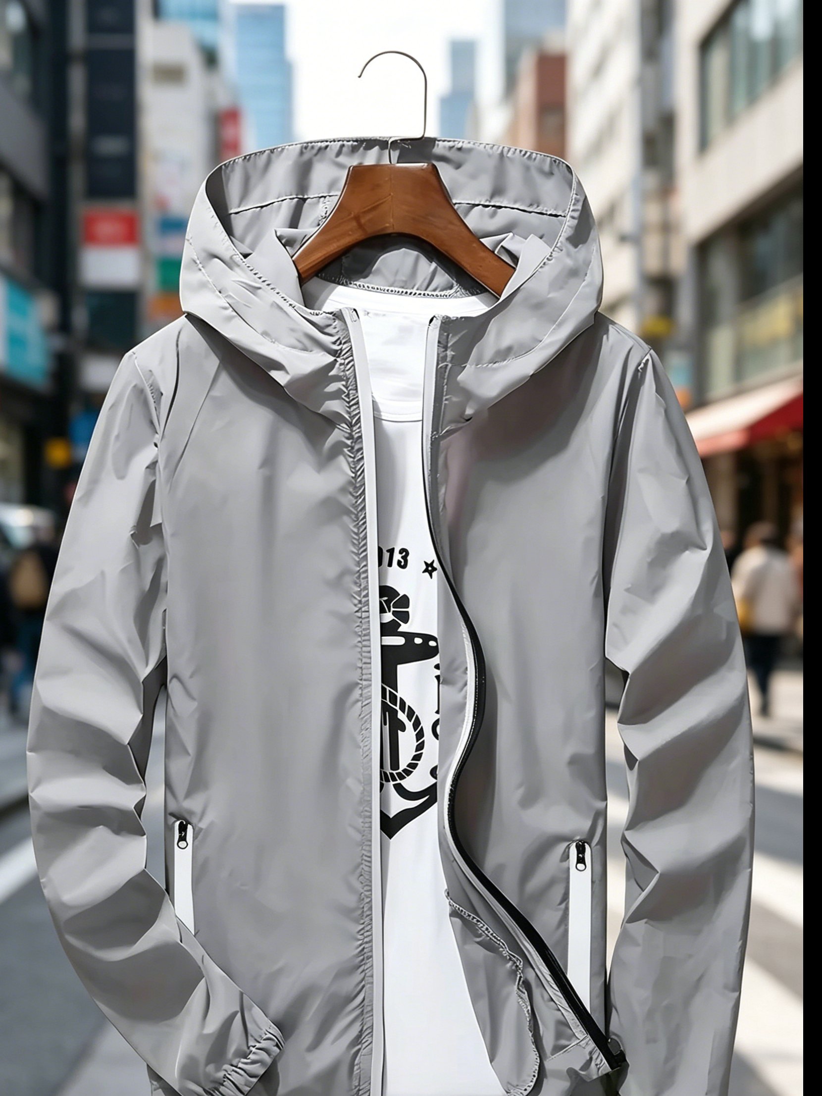 Men's Premium Lightweight Hood - Streetwear Zipper avaliação e preço