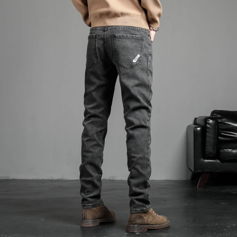 Men's Fashion Vintage Jeans Au - Streetwear Brand Jeans avaliação e preço