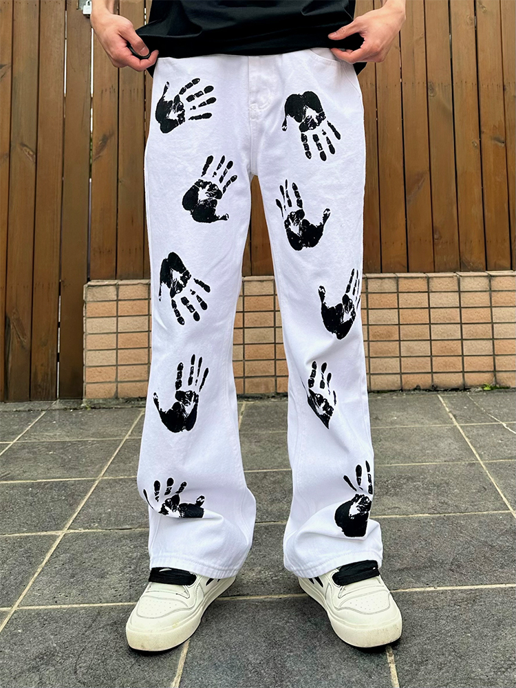 American High Street Palm Prin - Streetwear Brand Jeans avaliação e preço